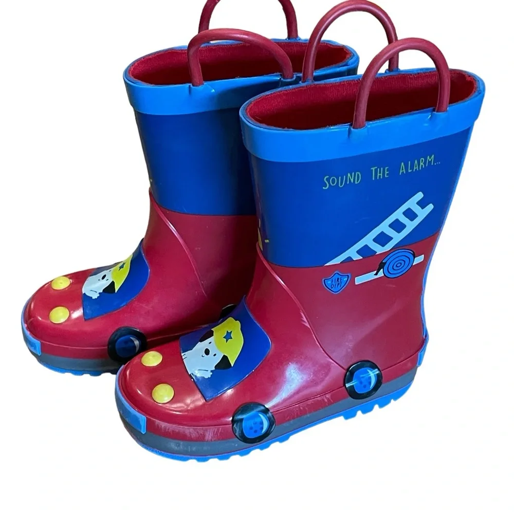 Komfort Kids Sound The Alarm Fire Engine Boots Little Kids Size 7